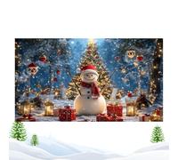 Décorations Noël pour porte de garage Toile de décor fête 3,96 m x 1,83 m | Housse décorative porte-garage Noël fête hivernale, patio, jardin, mur, maison, bureau, extérieur et B