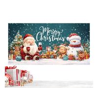 Décorations Noël pour porte de garage Toile de décor fête 3,96 m x 1,83 m | Housse décorative porte-garage Noël fête hivernale, patio, jardin, mur, maison, bureau, extérieur et UN