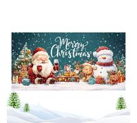 Décorations Noël pour porte de garage Toile de décor fête 3,96 m x 1,83 m | Housse Festive sur Porte Garage fête hivernale, patio, jardin, mur, maison, bureau, extérieur et UN