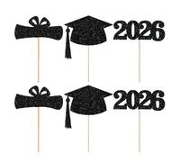 Décorations pour bouquet de remise de diplôme | Centre de table de cupcakes - Chapeau de graaduation 2026 - Pour nourriture, table de dîner, bureaux, festivals, vacances, fête, activités scolaires