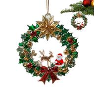 Décorations pour sapin de Noël | Pendentif en forme de renne 2D - Pendentifs décoratifs pour sapin de Noël, pour salon, chambre, fenêtre, porte, bibliothèque, balcon, bureau