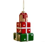 Décorations rétro en plastique à suspendre pour sapin de Noël - Motif console de jeu et panneau routier - 5,5 x 5,5 x 10 cm - Rouge - Pour fête de fin d'année, décoration d'intérieur (F)