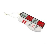 Décorations rétro en plastique à suspendre pour sapin de Noël - Motif console de jeu et panneau routier - 5,5 x 5,5 x 10 cm - Rouge - Pour fêtes de fin d'année, décoration d'intérieur festive (H)