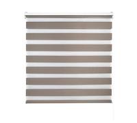 Decorblind Store Enrouleur Double Couche Nuit et Jour Installation Mur ou Plafond, Dimensions : 100 x 250 cm Largeur x Longue/Mesure Tissu Store : 97 x 245 cm - Marron Store Enrouleur de Nuit et