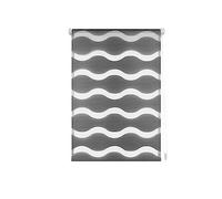 Decorblind Store Enrouleur Double Couche Nuit et Jour - Sans Outils ni Perçage - 52 x 150 cm (Tissu 49 x 145 cm) - Anthracite - Pour Fenêtre