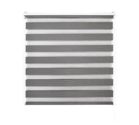Decorblind Store Enrouleur Double épaisseur Jour et Nuit Installation Murale ou au Plafond, Dimensions du Store : 100 x 250 cm (l x L) Store Enrouleur en Tissu Anthracite