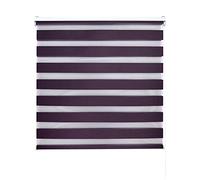 Decorblind Store Enrouleur Double épaisseur Jour et Nuit Installation Murale ou Plafond Dimensions 140 x 180 cm x 137 x 175 cm Violet