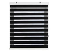 Decorblind Store Enrouleur Nuit et Jour avec Galerie Installation Mur ou Plafond, Dimensions Stores : 140 x 180 cm Largeur x Longue/Mesure Tissu Store : 137 x 175 cm - Store Enrouleur Noir