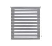 Decorblind Tablier de fenêtre Double épaisseur en Tissu 137 x 215 cm Nuit et Jour sans perçage Coloris Gris 140 x 220 cm
