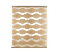 Decorblind Tablier de fenêtre Double épaisseur Jour et Nuit Installation Murale ou Plafond Dimensions 120 x 180 cm (l x L) Tissu 117 x 175 cm Beige