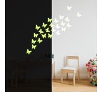 Decords : Autocollants muraux – Ensemble de 24 papillons lumineux, dimensions : 259 x 259 cm