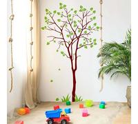 Decords, sticker mural – grand arbre de bouleau inspiré de la nature, 198 x 340 cm