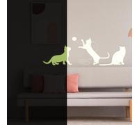 Decords, sticker mural – silhouette de chat lumineuse, 279 x 94 cm