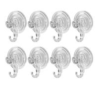 DecorDwell Crochets Ventouse, Transparent Ventouses Plastique, Vide Puissante Crochet, Réutilisable Muraux Ventouses peut Supporter 3 kg, Diamètre 7cm, 3pouces, pour Salle de Bains et Cuisine (8PCS)