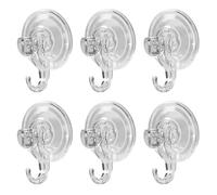 DecorDwell Lot 6 Crochets Ventouse, Transparent Ventouses Plastique, Vide Puissante Crochet, Réutilisable Muraux Ventouses peut Supporter 3 kg, Diamètre 7cm, pour Salle de Bains et Cuisine