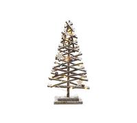 Decoris Arbre en rotin Micro LED, Effet Neige 50 cm, Multicolore