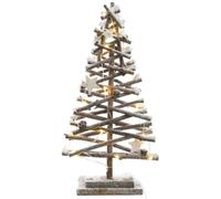 Decoris Arbre en rotin Micro LED, Effet Neige 50 cm, Multicolore