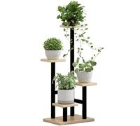 DECORN Stand de l'usine - Étagère intérieure en métal de 4 Niveaux pour Plusieurs Plantes - Corner Tall Flower Holders pour Patio Garden Salon Balcon Chambre à Coucher,E