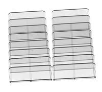 DECORNIJIA 2 pièces Organisateur de Palettes de Maquillage Transparent Semi-translucide avec Compartiments Support Compact pour Rangement Ombres à Paupières et Produits Cosmétiques