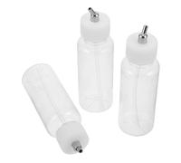 DECORNIJIA 3 Bouteilles en Plastique de 80cc pour Aérographe Système à Siphon, Pots de Peinture Compatibles pour Peinture Extérieure, Lot de 3 Contenants de Mélange