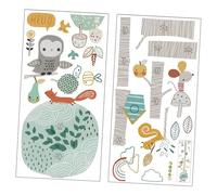 DECORNIJIA Autocollant Mural Toise Garçon et Filles Animaux Forêt Colorée Pvc Solide Décoration Chambre Bébé Créative Mesure Croissance Garçon Fille