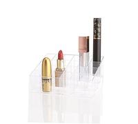 DECORNIJIA Boîte De Rangement Maquillage Transparente 24 Compartiments Petite Taille Support Cosmétiques Et Bijoux Pour Organisateur De Bureau Et Coiffeuse