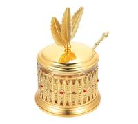 DECORNIJIA Coffret de Rangement Vintage en Fer et Verre pour Bijoux et Fruits Secs, Boîte Multi-Usage Finition Soignée, pour Conserver Snacks et Accessoires