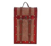 DECORNIJIA Coffret en Bois Rétro pour 2 Bouteilles de Vin avec Motif Vigne Boîte de Rangement Décorative Vintage Porte-Bouteilles Robuste pour Mariage et Événements Festifs