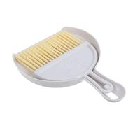 DECORNIJIA Ensemble Mini Balai Et Pelle à Poussière De Bureau, Petite Balayette Grise en Plastique, Compact Et Pratique, pour Nettoyage Maison, Bureau Et Voiture, Kit De Nettoyage Facile à Ranger