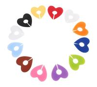 DECORNIJIA Lot de 12 Marque-Verres en Silicone Réutilisables Étiquettes de Cœur Multicolores pour Verres à Vin sans Pied Résistants à la Chaleur pour Fêtes et Identification Facile des