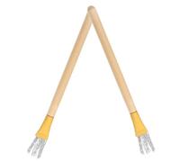 DECORNIJIA Lot de 2 Brosses en Acier et Bois pour Modelage Argile et Poterie, Outils de Sculpture avec Texture Métallique, Prise en Main Confortable pour Projets Artistiques