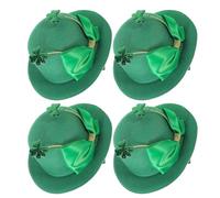 DECORNIJIA Lot de 4 Barrettes Cheveux Vertes de Petit Chapeau Trèfle pour Fête Saint-patrick, Accessoire Festif Léger et Confortable, Épingles à Cheveux Décoratives pour Célébrations