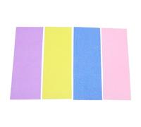 DECORNIJIA Lot de 4 Moufles de Toilette Exfoliants en Nylon Extensible 80X30 CM Serviettes Exfoliantes en Filet Multicolores Soin Corporel