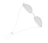 DECORNIJIA Lunettes de Protection Yeux en Tpu Blanc, Confortables et Ajustables, pour Épilation et Soins de Beauté, Accessoire Réutilisable pour Usage Quotidien