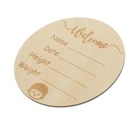DECORNIJIA Panneau Annonce Naissance Rond Bois Signalétique Naissance Personnalisée Décoration Chambre Cadeau Futur Maman