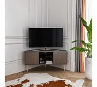 DECOROTIKA Meuble TV d’Angle Moderne 120 cm avec Rangement, Banc TV Coin Style Scandinave pour Salon, Compatible TV Jusqu’à 55 Pouces - Galaxy Vintage