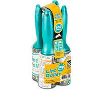 DecorRack Rouleau Anti Peluche (300 Feuilles) - Brosse Adhésive Poils Animaux & Chat - Rouleau Adhésif Vêtement Extra Fort - Lint Roller avec 4 Recharges (Lot de 5)