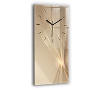 Decortapis Horloge murale en verre, Horloge Rectangulaire 30x60cm Lumière abstraite