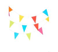 Décos et animations - Guirlande à fanions multicolores en papier 10 m