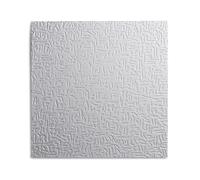 DECOSA Dalle de plafond Malaga - polystyrène - blanc - effet crépi - 50 x 50 cm - 8 sach. (=16 m2)