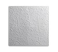 DECOSA Dalle de plafond PARIS - polystyrène - blanc - effet crépi - 50 x 50 cm - 2 sachets (=4 m2)