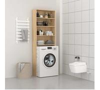DÉCOSHOP - Meuble de machine à laver - Meuble de Rangement Haut - Chêne sonoma 64x24x190cm MM42458