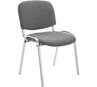 Decoshop26 Chaise visiteur empilable - Gris