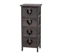 Decoshop26 Commode armoire bois - Gris