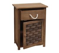Decoshop26 Commode bébé polyrotin - Marron foncé