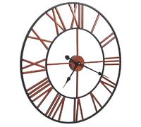 Decoshop26 Horloge murale métal - Rouge