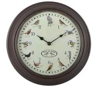 Decoshop26 Horloge murale sons d'oiseaux