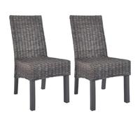 Decoshop26 Lot de 2 chaises - Rotin kubu