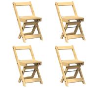 Decoshop26 Lot de 4 tabourets pliants - Marron