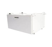 decoshop26 Meuble bas pour lave-linge - Acier blanc